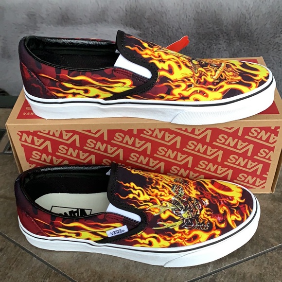 VANS CLASSIC SLIP ON SAMURAI RISING BLACK/Trwht MN - Picture 6 of 16